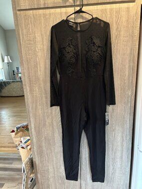 Bebe Lace Applique Catsuit